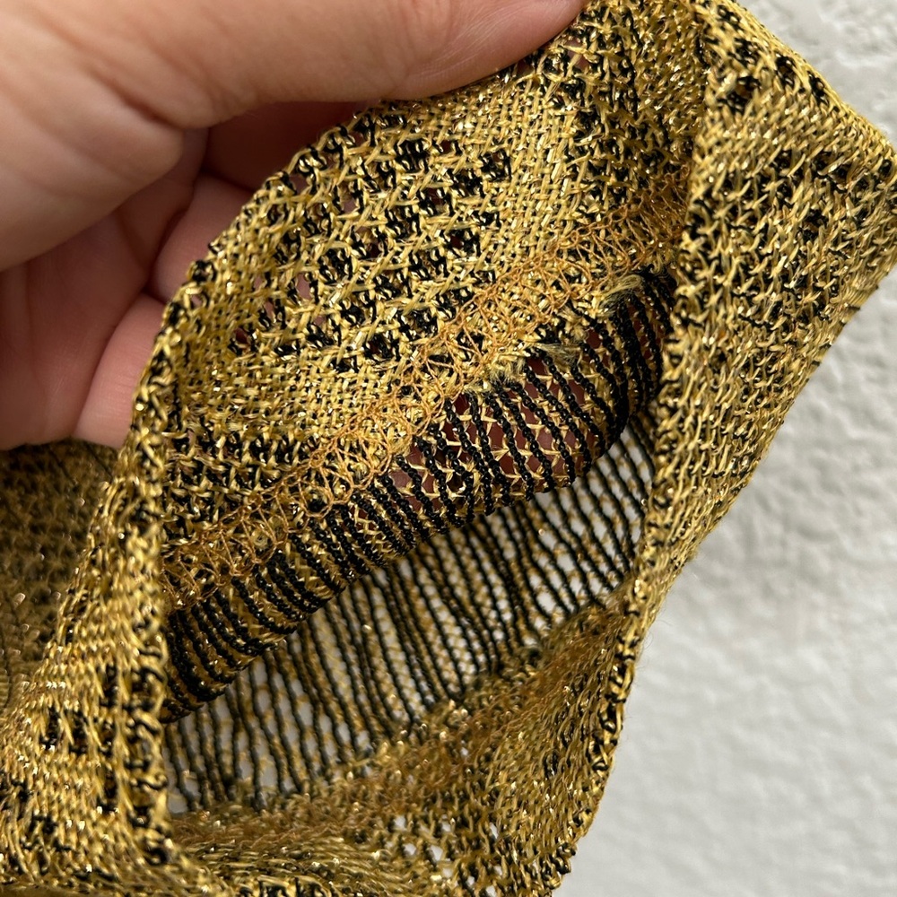 Gold Patterned Fringe Top - Picture 7 of 14